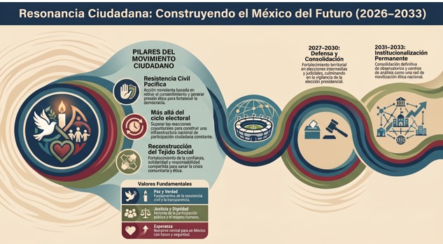 260525 Resonancia Ciudadana - México Organizado 2026-2033 - Infografía Horizontal - 
